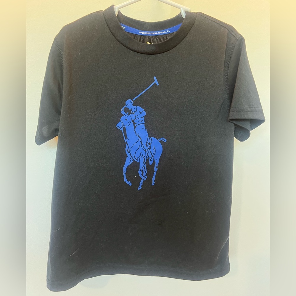 Polo by Ralph Lauren Kids Black Tee with Blue Logo